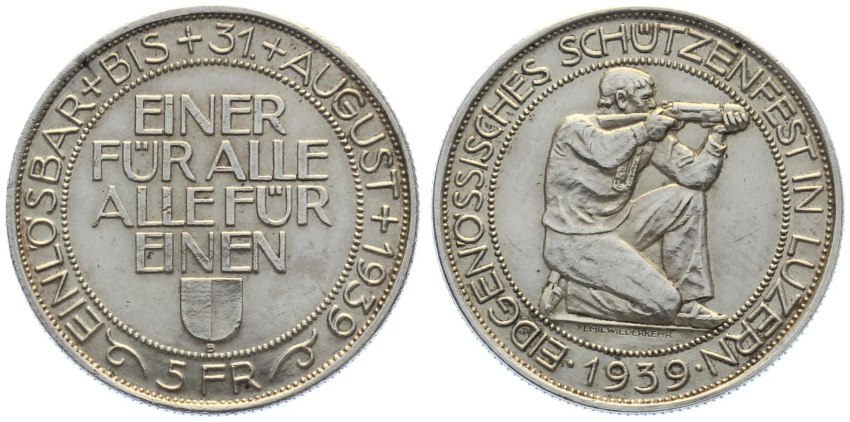 1939 Luzern - 5 Franken